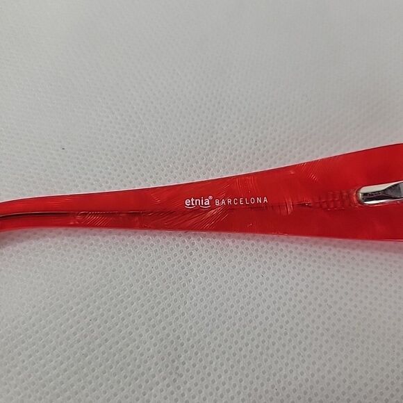 Etnia Barcelona Mykonos Eyeglasses Frames Clear Red Y2K Vintage Square 52-18-135 - Picture 10 of 11